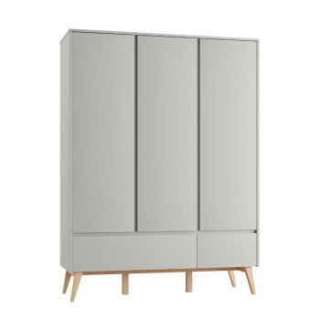 Clothes cabinet with 3 doors (Swing Gray collection)